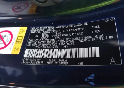 2016 Lexus Rx 350 z USA, uszkodzony, nr VIN 2T2ZZMCA0GC015991